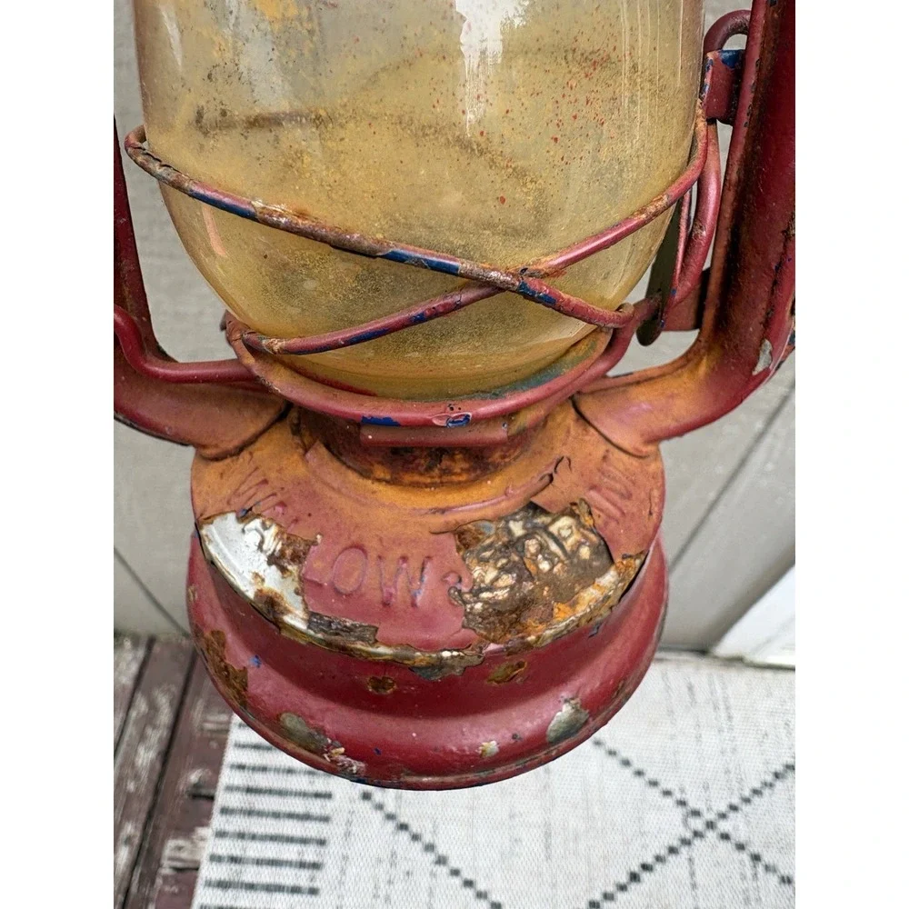 Vintage Wallow Brant Red‎ Kerosene Oil Lantern Lamp 10